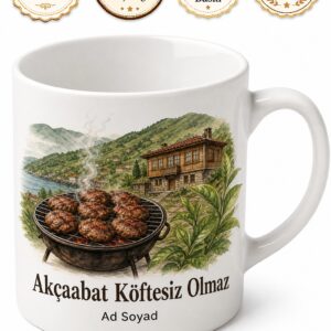 Akçaabat Köftesi Karadeniz Ruhu Hatıra Kupa Bardak Hediye Porselen