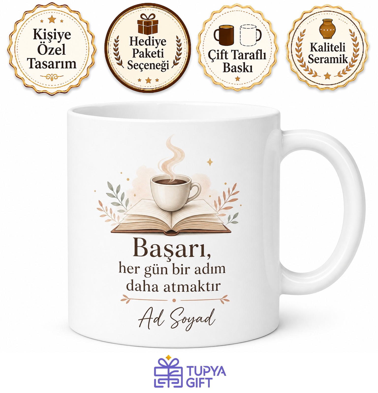 Öğrenci Odası İçin Baskılı Kupa Bardak Özel Tasarım Hediye