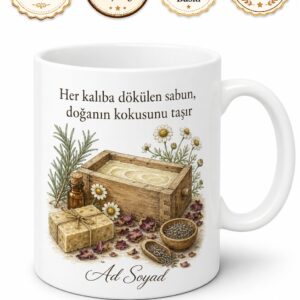 Sabun Döküm Sanatı Yapanlara Kokulu Doğal Özler Şık Kupa Bardak Hediye