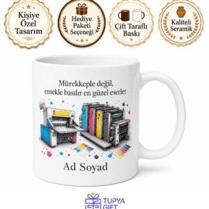 Matbaacıya Hediye Kağıt Kesim Makinesi CMYK Baskı Makinesi Temalı Kupa Bardak