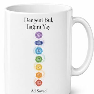 Chakra Renkleri Temalı Özel Tasarım Baskılı Kupa Bardak Hediye