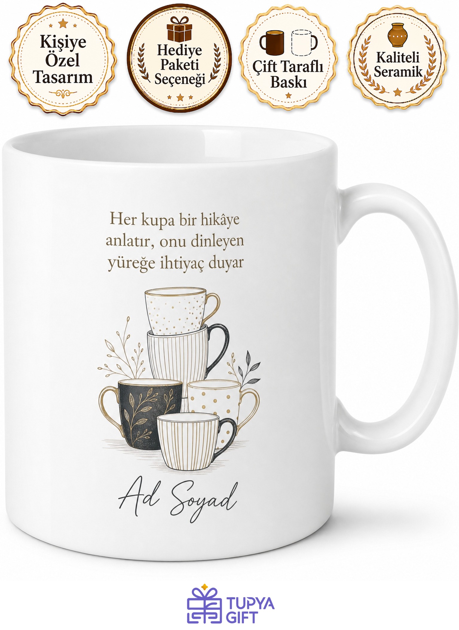Kupa Bardak Koleksiyoncusu Özel Tasarım Sınırlı Üretim İmza Seramik Kupa Hediye
