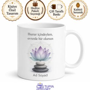 Meditasyon Severlere Huzur Temalı Baskılı Kupa Bardak Hediye