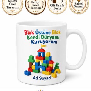 Lego Yapanlara Blok Üstüne Blok Kendi Dünyasını Kuranlara Kupa Bardak Hediye