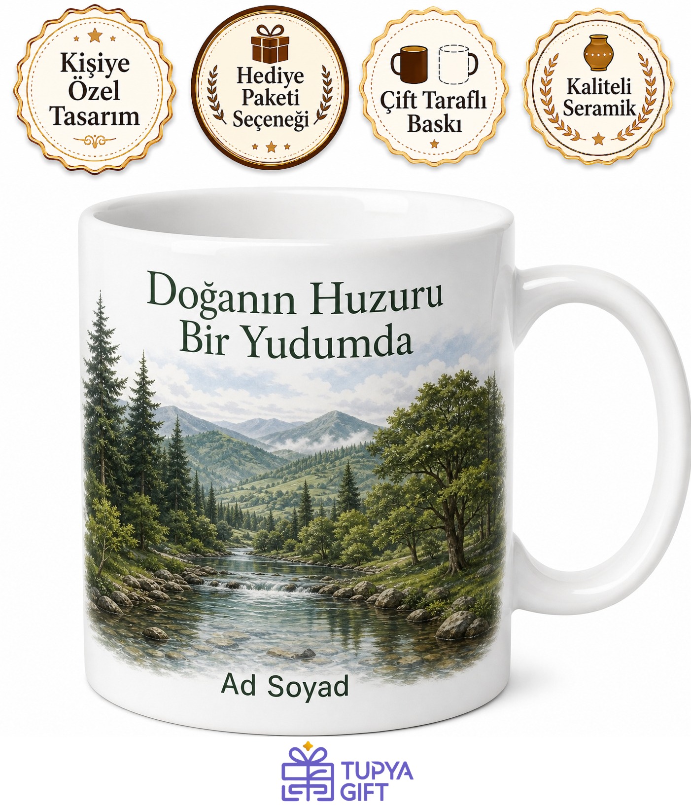 Ferizli Doğa Güzellikleri Sakarya Hatırası Çay Kupası Hediye Bardak