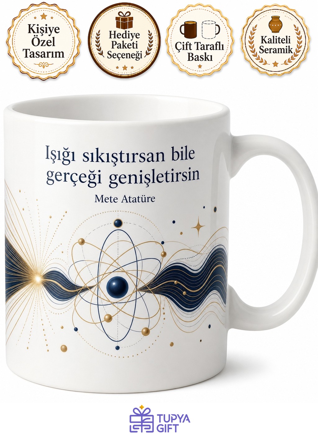 Mete Atatüre Kuantum Işığı Gurbetteki Türk Bilim İnsanı Kupa Bardak Hediye