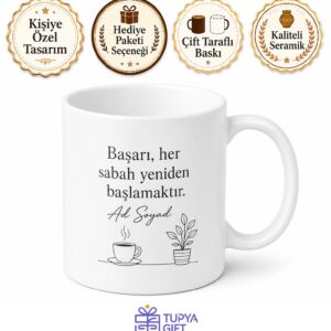 Ofis Çalışanı İçin Mesajlı Hediyelik Baskılı Kupa Bardak Masa Hediyesi