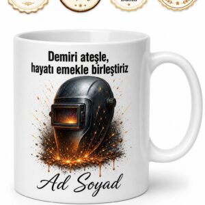 Kaynakçıya Hediye Argon Gazı Kaynak Maskesi Metal Birleştirme Baskılı Kupa Bardak