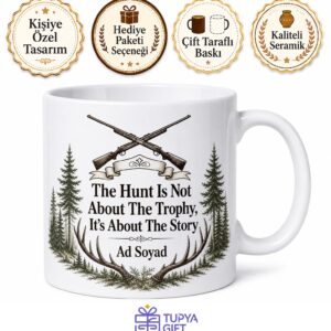 Trophy Hunter Temalı Kupa Bardak Hediye İngilizce Baskılı Porselen Mug