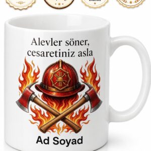 İtfaiyeci Ateş Savaşçısı Hayat Kurtaran Kupa Bardak İtfaiye Hediye