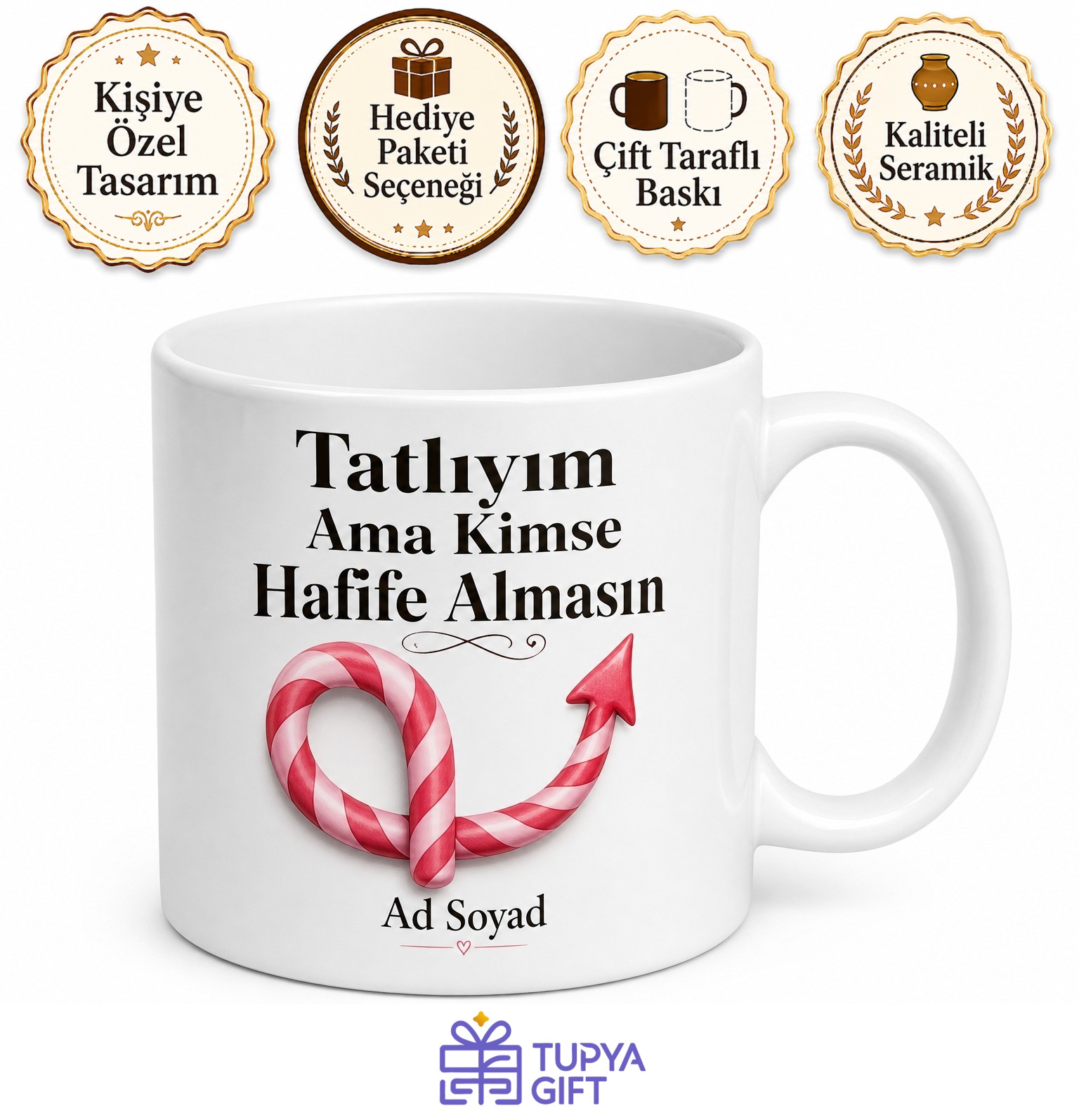 Sweet But Twisted Baskılı Tatlı Ama Sert Karakterlere Kupa Bardak Hediye