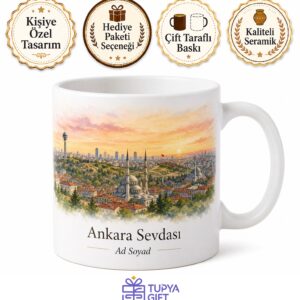 Ankara Mamak Hüseyin Gazi Tepesi Şehir Manzarası Kupa Bardak Hediye