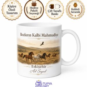 Eskişehir Mahmudiye Doğal Yaşam Bozkırın Kalbi Memleket Hatırası Kupa Bardak Hediye