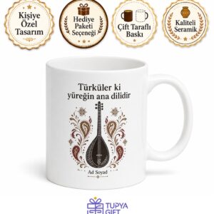 Türkü Dinleyenlere Bağlama Teli Toprak Kokusu Anadolu Hasreti Bozlak Kupa Hediye