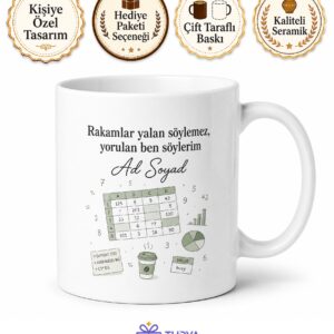 Muhasebeci Hediye Kupa Excel Tablolarında Kaybolan Muhasebeciye Kahve Bardak