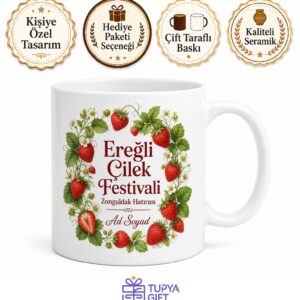 Ereğli Çilek Festivali Zonguldak Hatırası Kupa Bardak Hediye