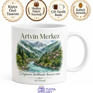 Artvin Merkez Doğa Güzellikleri Karadeniz Hatırası Kupa Bardak Hediye