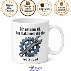 Sanayinin Emektarı Oto Tamircisi Hediye Seramik Kupa Bardak Özel Tasarım