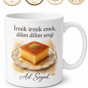 Revani Yapanlara İrmikli Revani Kupa Bardak Hediye Porselen Mutfak
