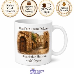Hani'nin Tarihi Dokusu Diyarbakır Hatırası Hediye Kupa Bardak Özel Tasarım
