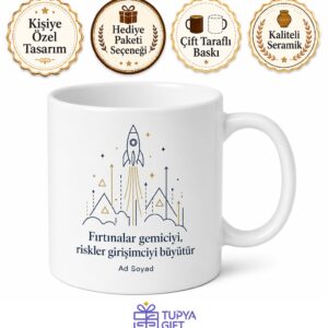 Startup Ruhu Girişimci Kupa Kendi İşinin Patronu Risk Alma Hediye Bardak