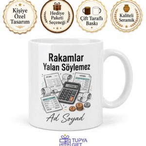 Muhasebeci Fatura Fiş Ay Sonu Kapanış Bilançosu Esprili Kupa Bardak Hediye