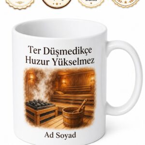 Sauna Giren Terleyenlere Ahşap Sauna Odası Sıcak Buhar Ter Atma Rahatlama Kupa Hediye