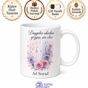 Romantik Akım Temsilcisine Duygular Şelale Gözyaşı Ve Aşk Dolu Kupa Bardak Hediye
