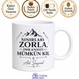 İmkansız Diye Bir Şey Yoktur Sınırları Zorlayan Özgüven Kupası Hediye Bardak