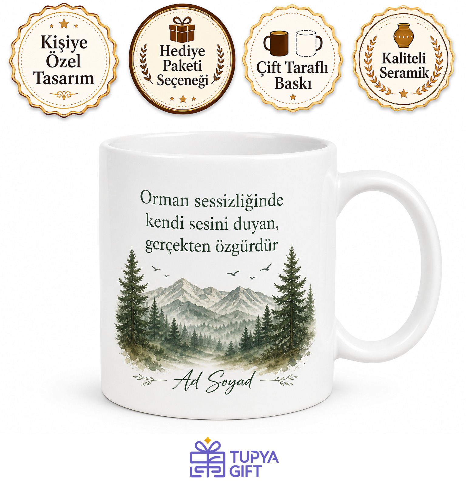 Adana Aladağ Ormanları Doğa Sever Hatırası Kahve Kupası Hediye Bardak