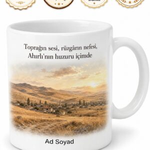 Konya Ahırlı Doğal Yaşam Bozkır Havası İç Anadolu Ruhu Yöresel Çay Kupası Hediye
