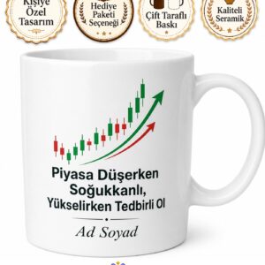 Borsa Ekranına Kilitlenen Borsa Uzmanı Kahve Kupası Hediye Bardak