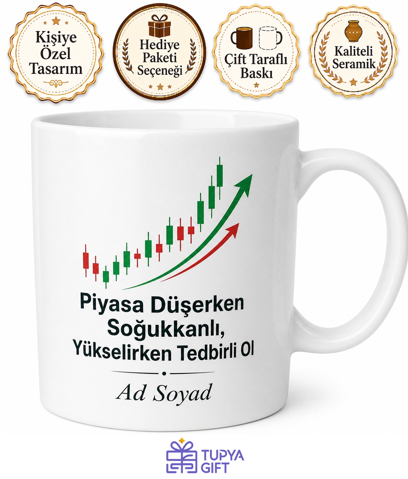 Borsa Ekranına Kilitlenen Borsa Uzmanı Kahve Kupası Hediye Bardak