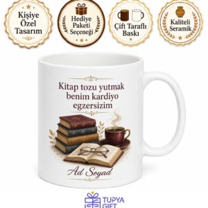 Kütüphanede Sabahlayanlara Kitap Tozu Yutan Araştırmacı Kupa Bardak Hediye