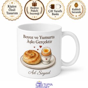Boyoz Ve Yumurta İkilisine Aşık Olanlara Ege Kahvaltısı Kupa Bardak Hediye
