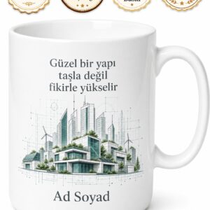 Mimarlık Kentsel Dönüşüm Ekolojik Bina Akıllı Şehir İç Mimari Yapı Dergisi Kupa Bardak Hediye