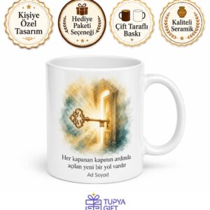 Açma Temalı Baskılı Kupa Bardak Hediye Özel Tasarım Porselen Mug