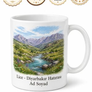 Lice Doğa Manzarası Diyarbakır Hatırası Kahve Kupası Hediye Bardak