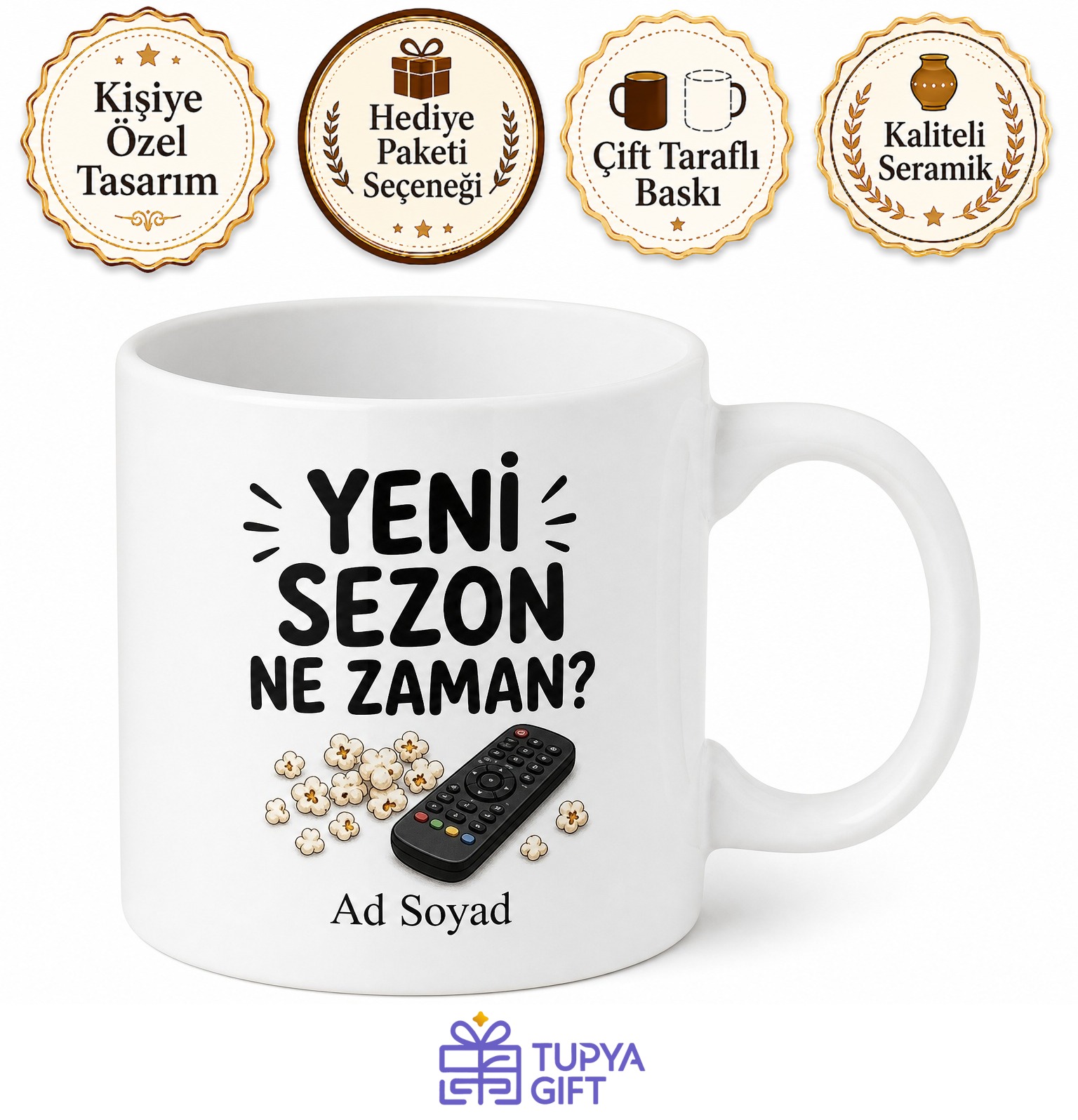 Yeni Sezon Ne Zaman Yazılı Komik Kupa Bardak Esprili Hediye Dizi Severler İçin