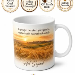 Hatay Kumlu Amik Ovası Bereketli Topraklar Memleket Özlemi Seramik Kupa Bardak Hediye