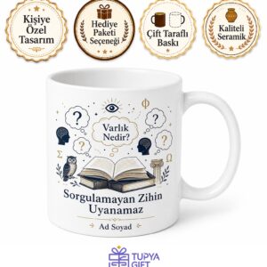 Felsefe Kitapları Soru İşaretleri Düşünme Bulutları Varlık Nedir Kupa Hediye Bardak