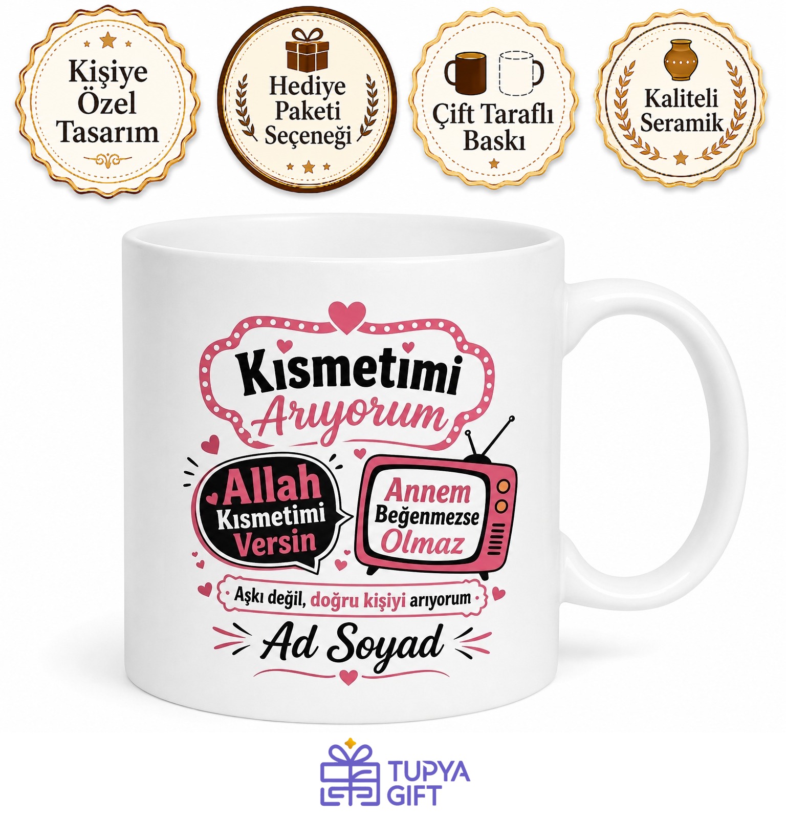 Evlilik Programı Klişeleri Esprili Kısmetimi Arıyorum Çay Kupası Hediye