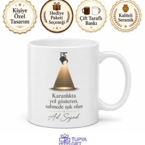 Set Arkasında Işık Tutan Asistana Sahne Aydınlatıcısı Hediye Kupa Bardak