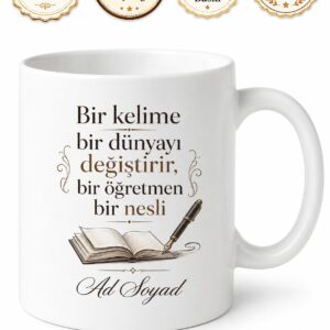 Kelimelerin Efendisi Türkçe Öğretmeni Şık Kahve Kupası Hediye Bardak