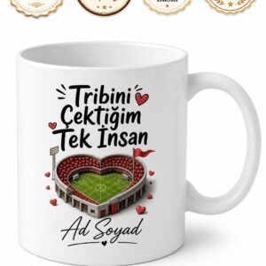 Tribini Çektiğim Tek İnsan Romantik Esprili Sevgili Kupası Hediye Bardak