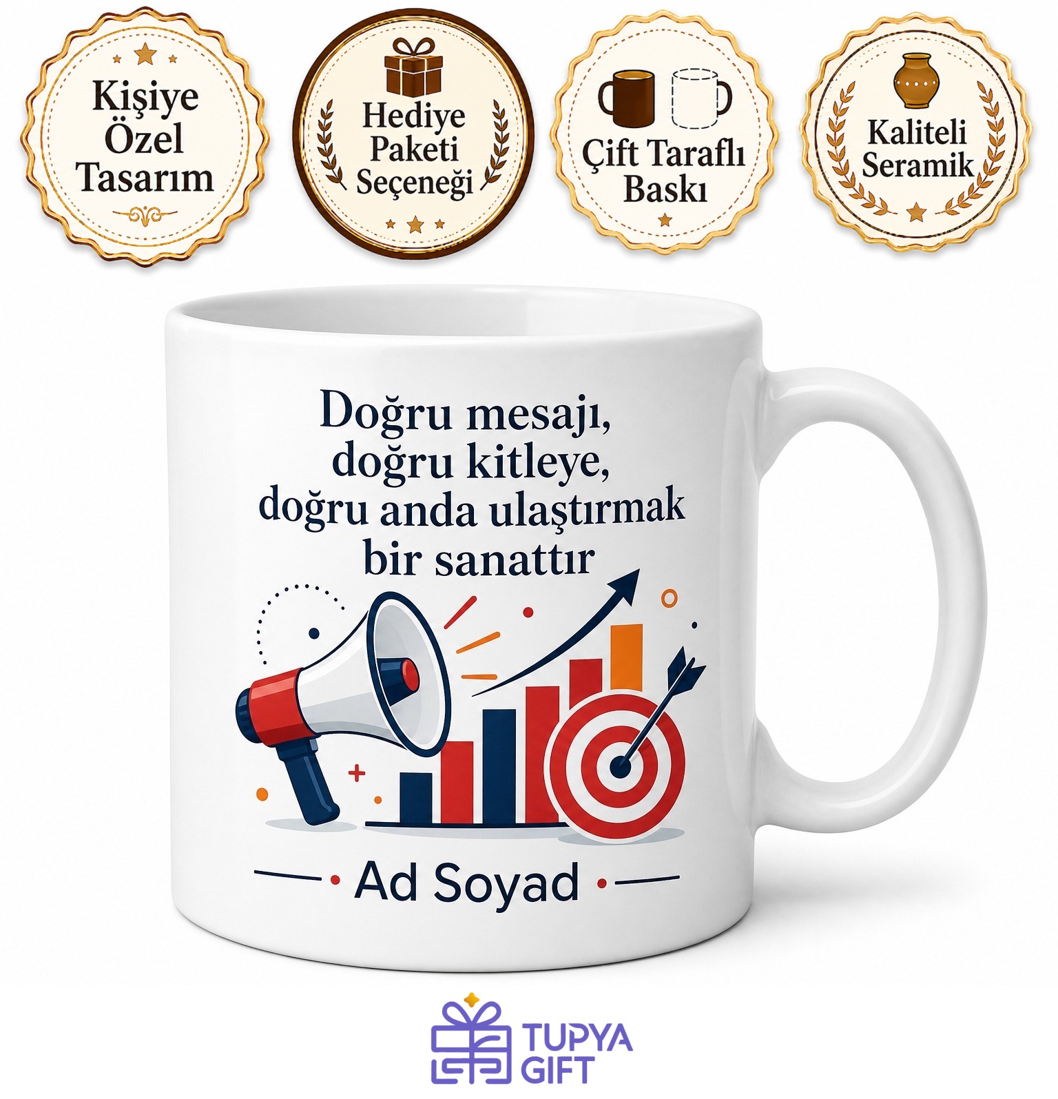 Reklamcıya Hediye Reklam Ajansı Ruhu Kampanya Hedef Kitle Marka Yüzü Baskılı Kupa Bardak