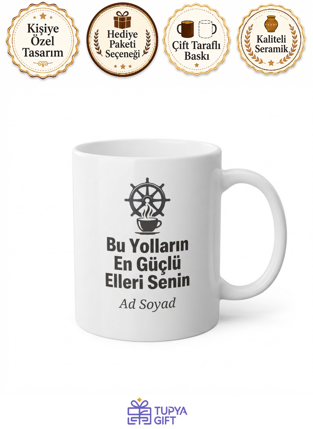Direksiyon Başında Uyanık Tutan Şoför Kahvesi Kupa Bardak Hediye
