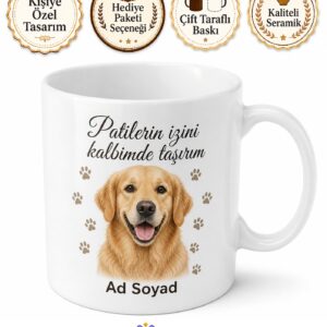 Evcil Hayvan Fotoğrafı Baskılı Patili Dost Hatırası Kupa Bardak Hediye