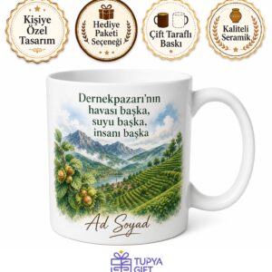 Trabzon Dernekpazarı Doğal Yaşam Dağ Havası Fındık Çay Bahçeleri Kupa Bardak Hediye