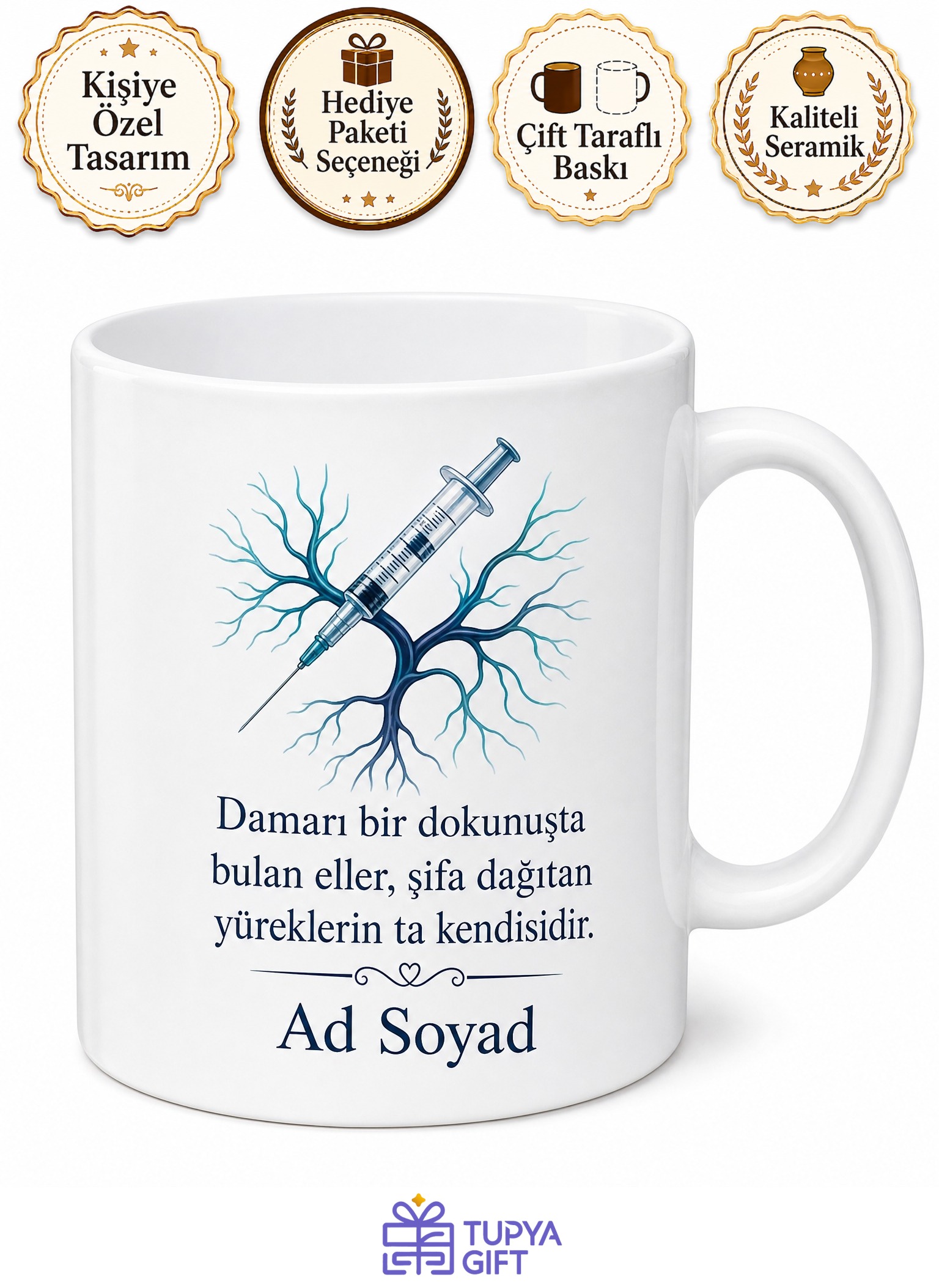 Damar Yolu Açma Uzmanı Tek Atışta Bulan Şifacı Sağlık Personeli Kupa Hediye